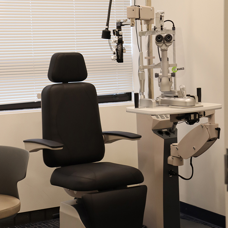 Eye care exam room